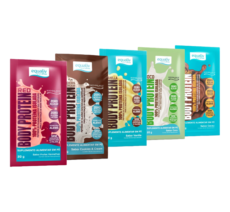 Kit Body Protein Sachês Uni Sabores 5 Uni Equaliv