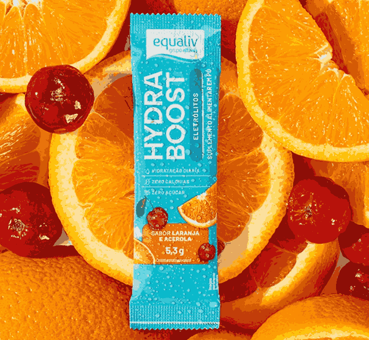 Hydra Boost Eletrólitos Laranja com Acerola 10 Sticks 5,3g Equaliv - Image 4