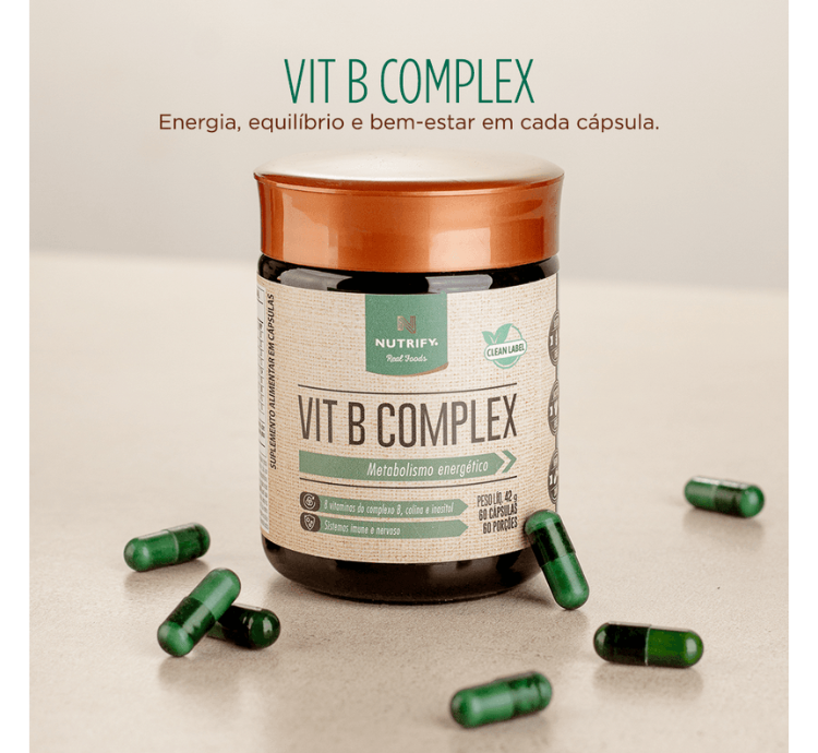 Vitamina B Complex 60 Cáps Nutrify - Image 6