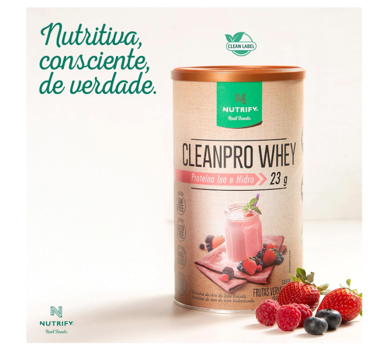 Cleanpro Whey Frutas Vermelhas 450g Nutrify - Image 2