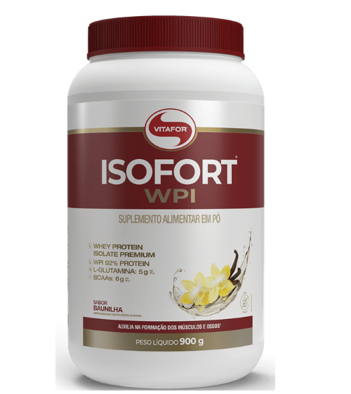 Isofort WPI Pote 900G sabor Baunilha Isofort