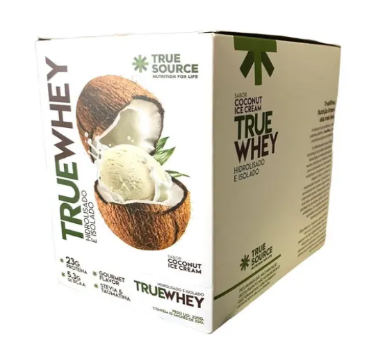 TrueWhey Hidrolisado e Isolado Coconut Ice Cream10 Sachês 32g True Source - Image 2