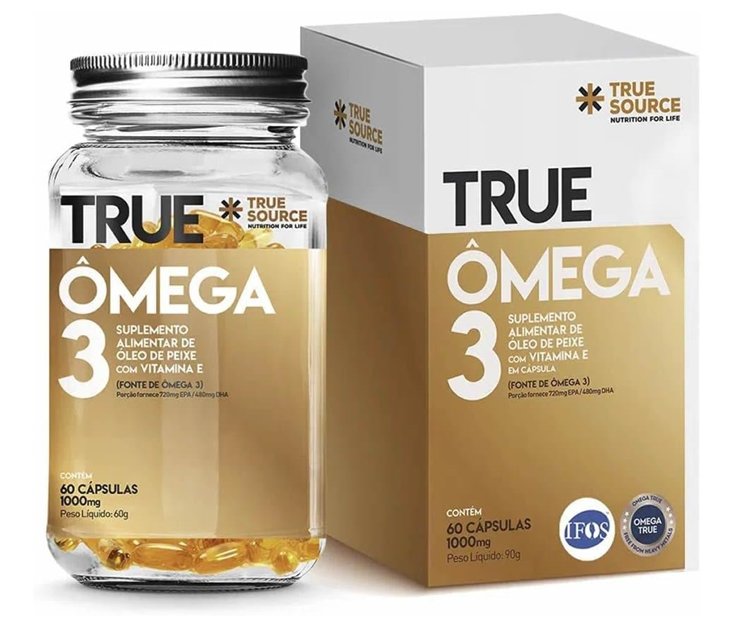 True Ômega 3 1000Mg Selo IFOS True Source 60 Caps