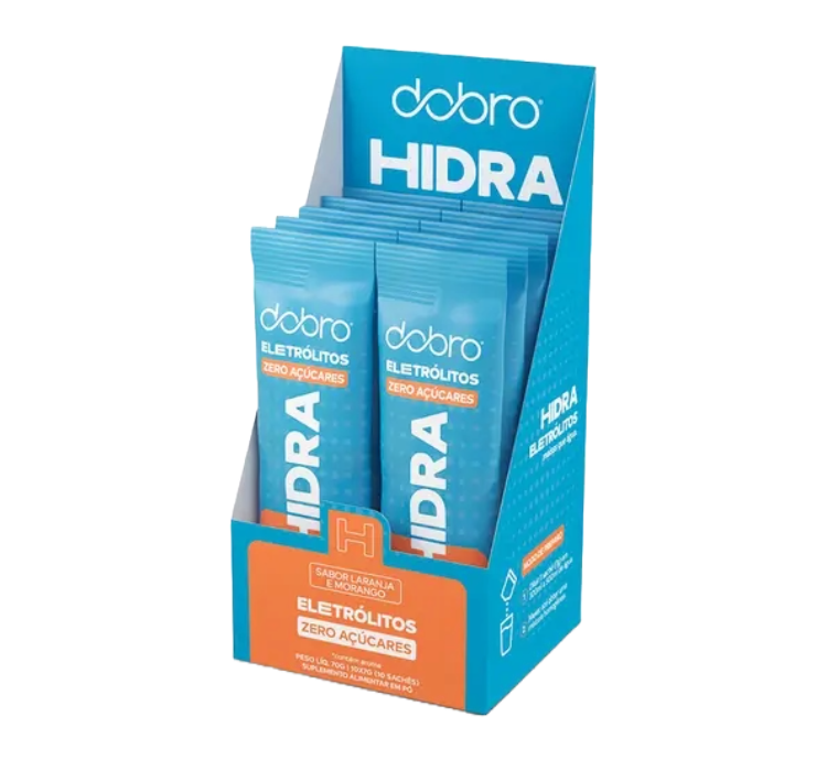 Hidra Eletrólitos Laranja e Morango 10 Sachês Dobro - Image 2
