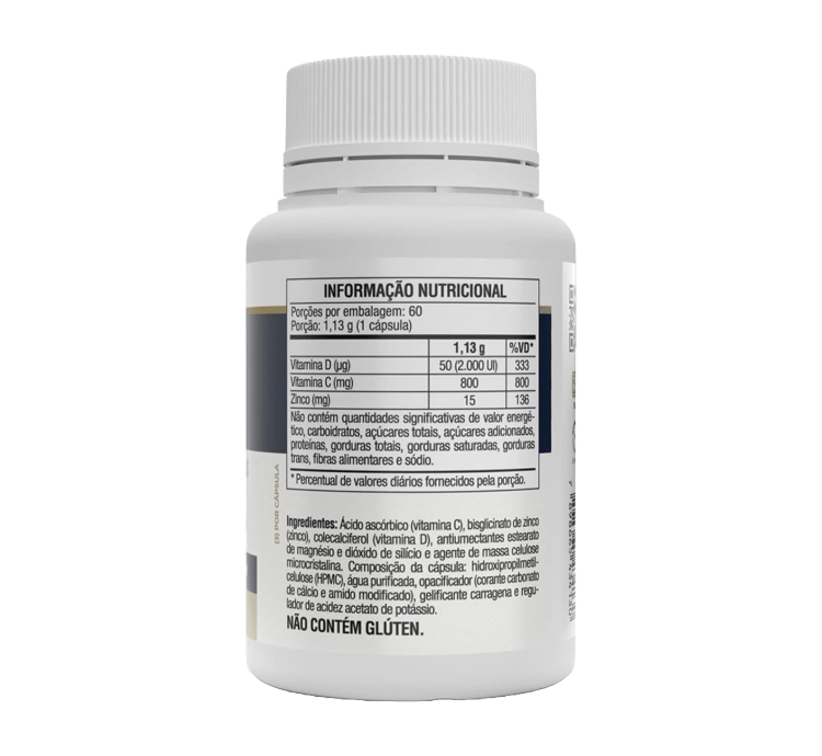 Kit 2 Vita D3 Vit C + Zinco 60 Cáps Vitafor - Image 3
