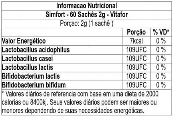 Simfort 60 Sachês 2g Vitafor - Image 4