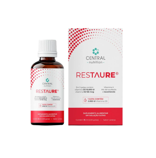 Restaure Sabor Laranja Gotas 15ml Central Nutrition