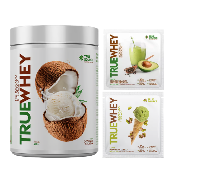 TrueWhey Coconut Ice cream 418g 2 Sachês (Sabores Diversos) True Source