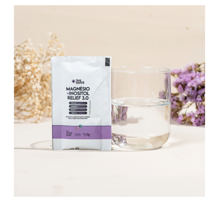 Magnesio+ Inositol Relief 3.0 Camomila, Laranja e Lavanda 1UNI Sachês True Source - Image 4