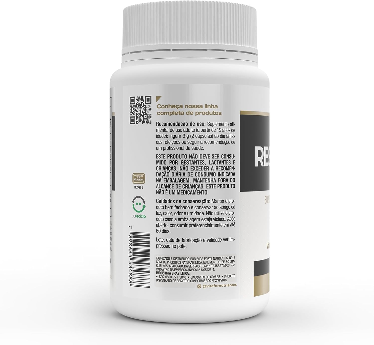 Resveratrol Plus 60 Cápsulas Vitafor - Image 3