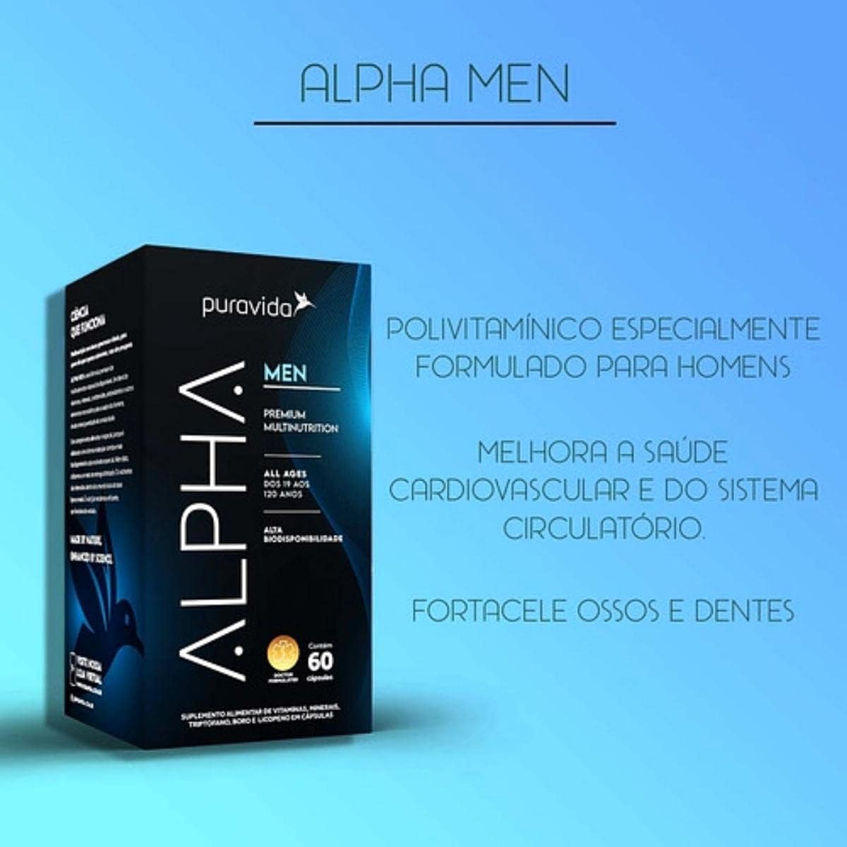 Alpha Men 60 Cápsulas Puravida - Image 2