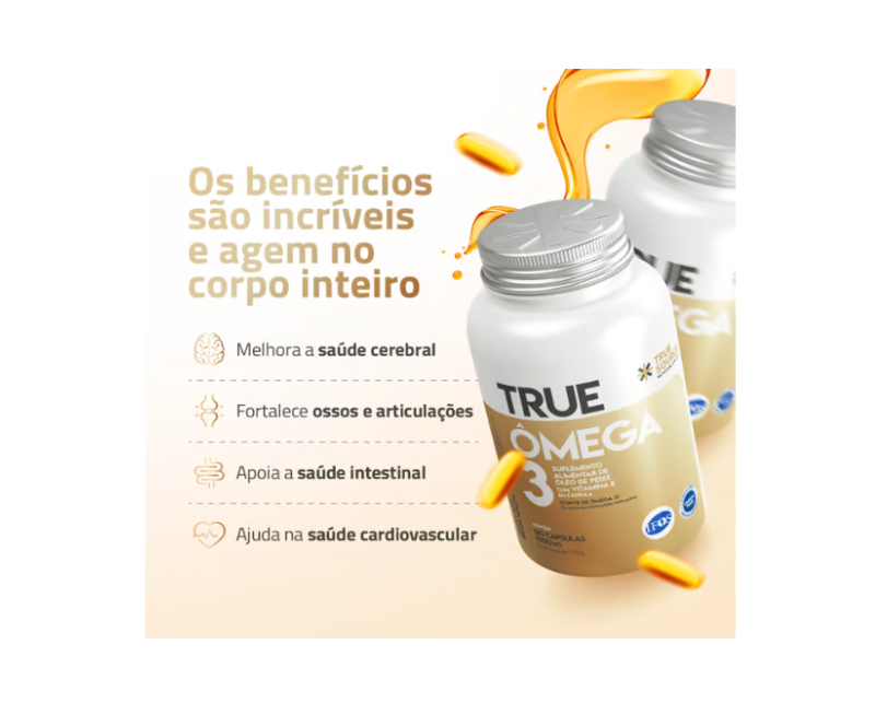 True Ômega 3 1000Mg Selo IFOS True Source 180 Caps - Image 3