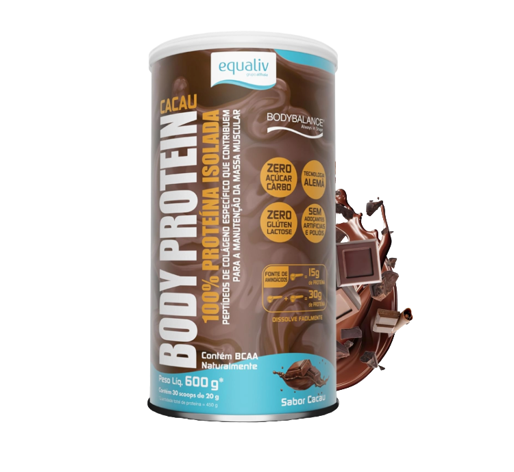 Body Protein Cacau 600g + 2 Barrinhas (Sabores Diversos) Equaliv - Image 2