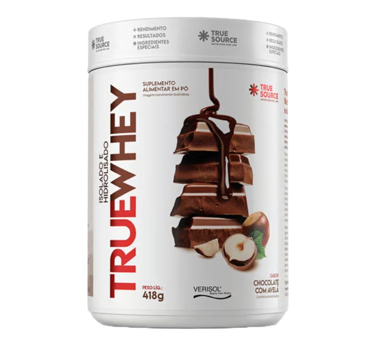 TrueWhey Chocolate Com Avelã 418g + 2 Sachês (Sabores Diversos) True Source - Image 2