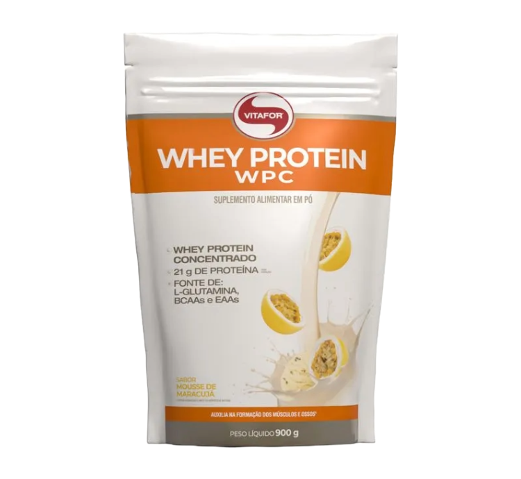 Whey Ptotein WPC Mousse de Maracujá 900g Vitafor