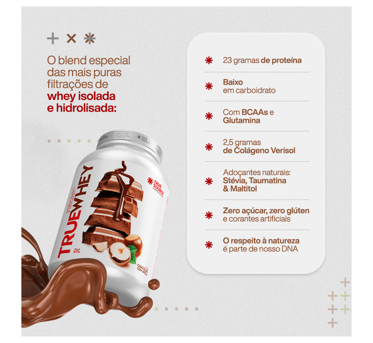 TrueWhey Choco com Avelã 1 UNI Sachês 32g True Source - Image 3