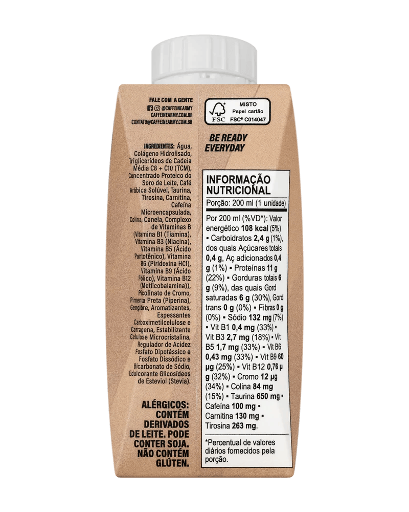 SuperCoffee Vanilla Latte RTD 200ml Caffeine Army - Image 2
