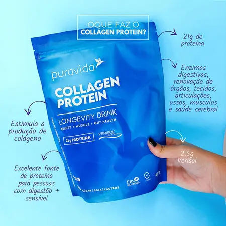 Collagen Protein Longevity Drink 23g Puravida - Image 2