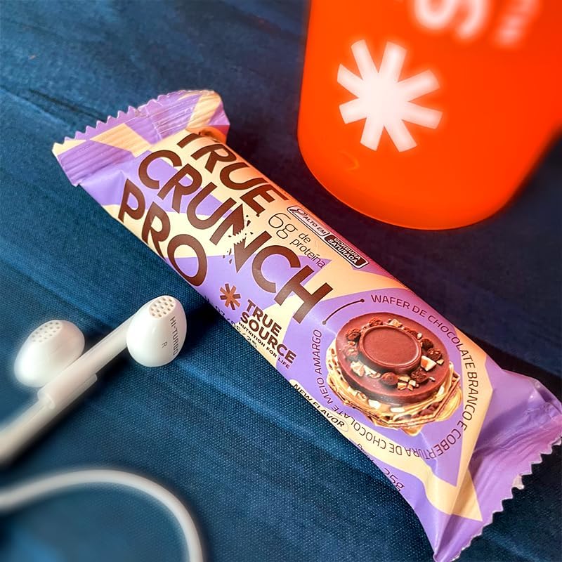 True Crunch Pro Wafer Choc. Branco e Cob. choc. Meio Amargo 1UNIDADE