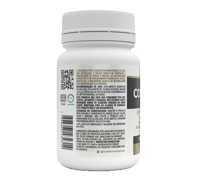 Colagentek Tipo II 30 Cápsulas Vitafor - Image 3