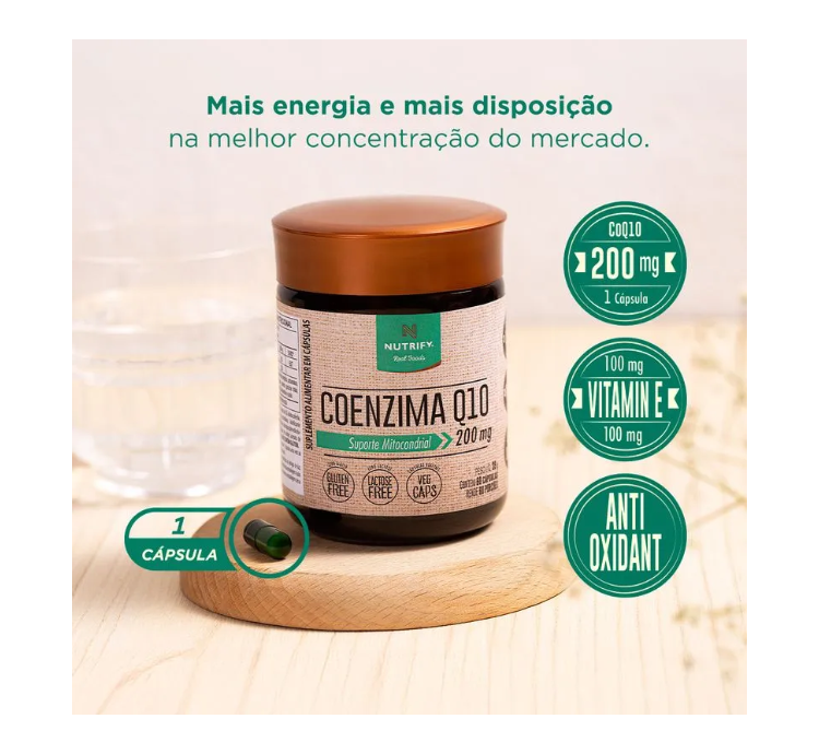 Coenzima Q10 200mg- 60 Cápsulas Nutrify - Image 3