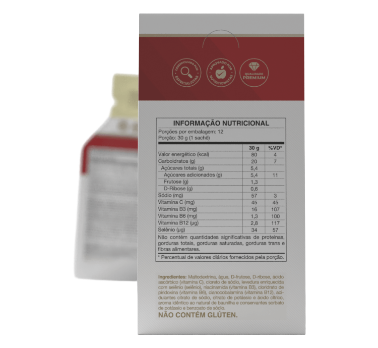 Endurance Energy Gel Sabor Baunilha 12 Sachês 30g - Image 3