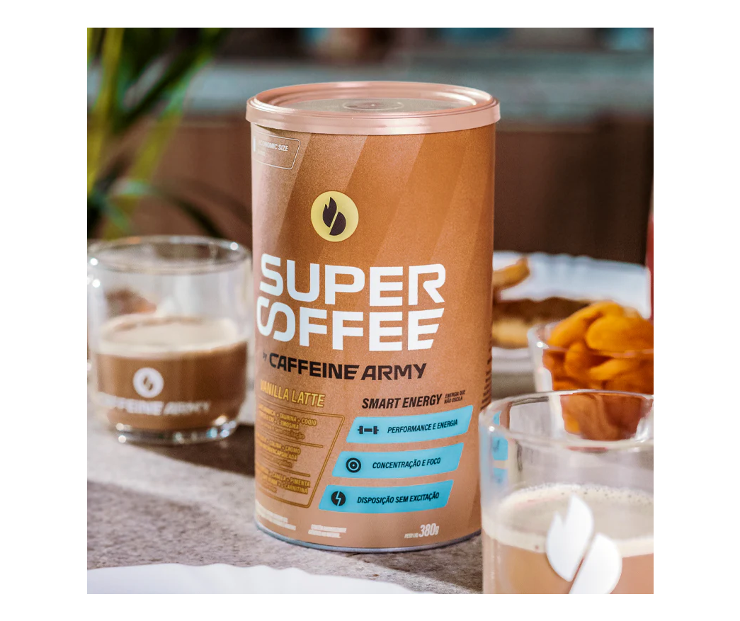 SuperCoffee 3.0 Vanilla Latte 380G+ 2 Sachês (Sabores Diversos) Caffeine Army - Image 3