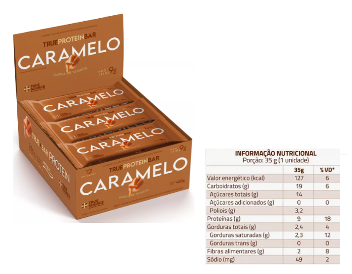 TrueProteinBar Caramelo -Barra Tâmara 12uni - Image 3