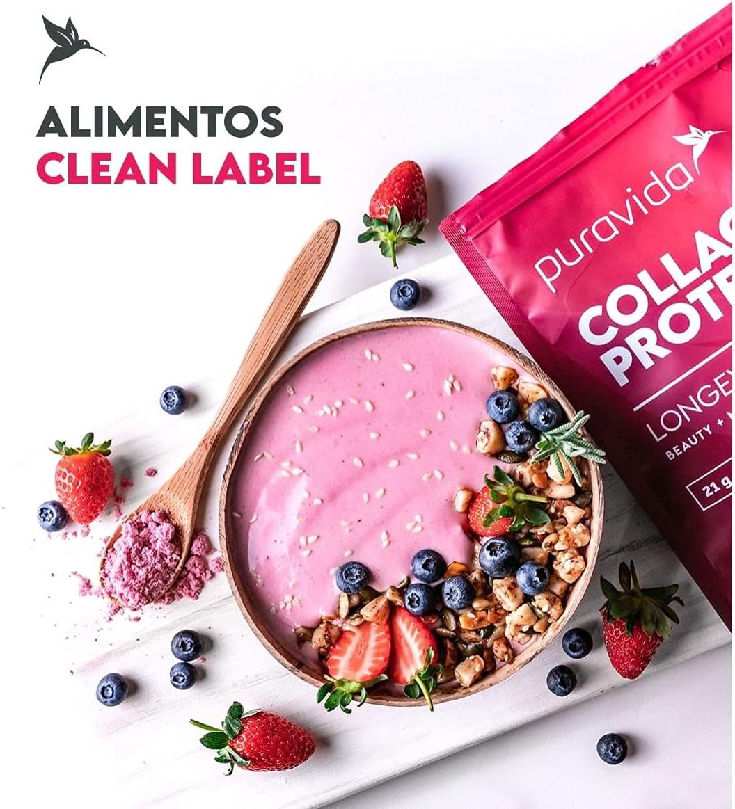 Collagen Protein Berries Silvestres 450g Puravida - Image 2