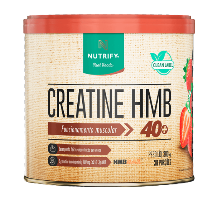 Creatina HMB 40+ Morango 300g Nutrify