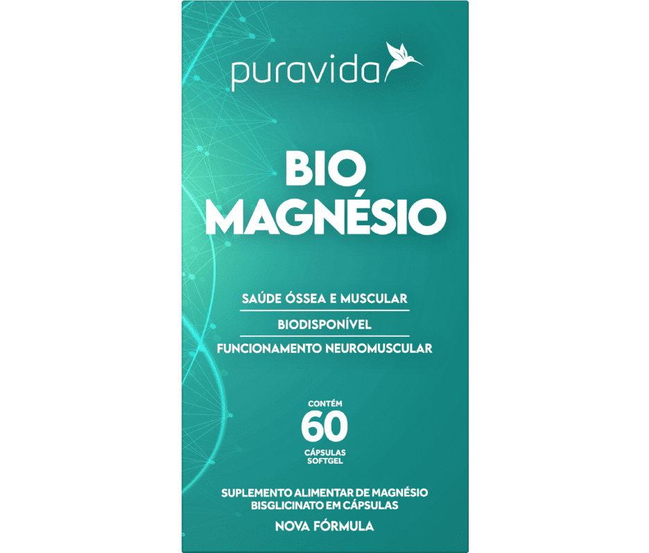 Bio Mag Magnésio Quelato 60 Cápsulas Puravida