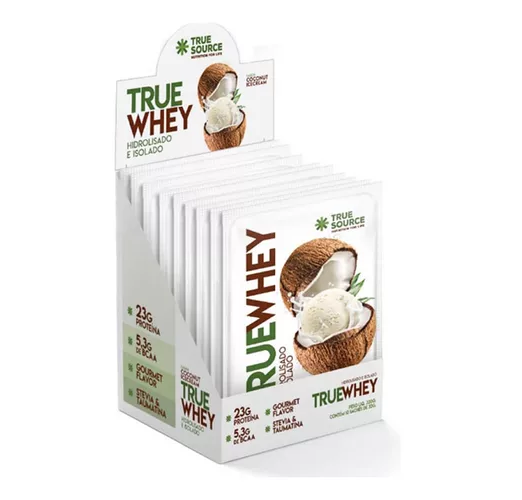 TrueWhey Hidrolisado e Isolado Coconut Ice Cream10 Sachês 32g True Source