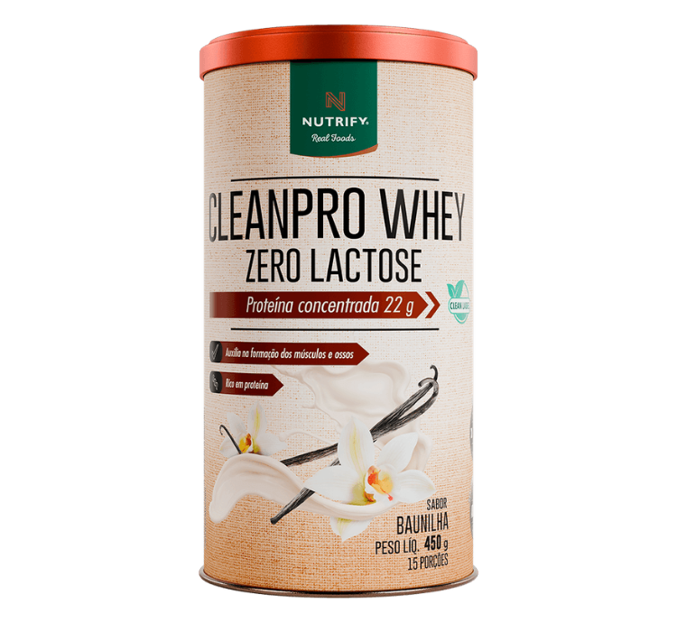 Cleanpro Whey Zero Lactose Baunilha 450g Nutrify