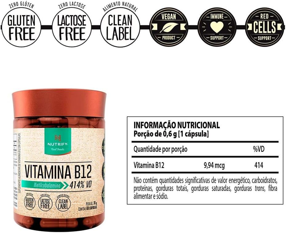 Vitamina B12 - 60 Cápsulas Nutrify - Image 2