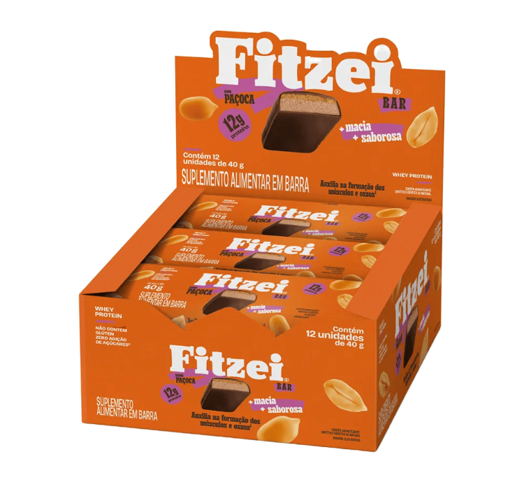 Fitzei Bar Paçoca Cx 12 Uni de 40g Vitafor