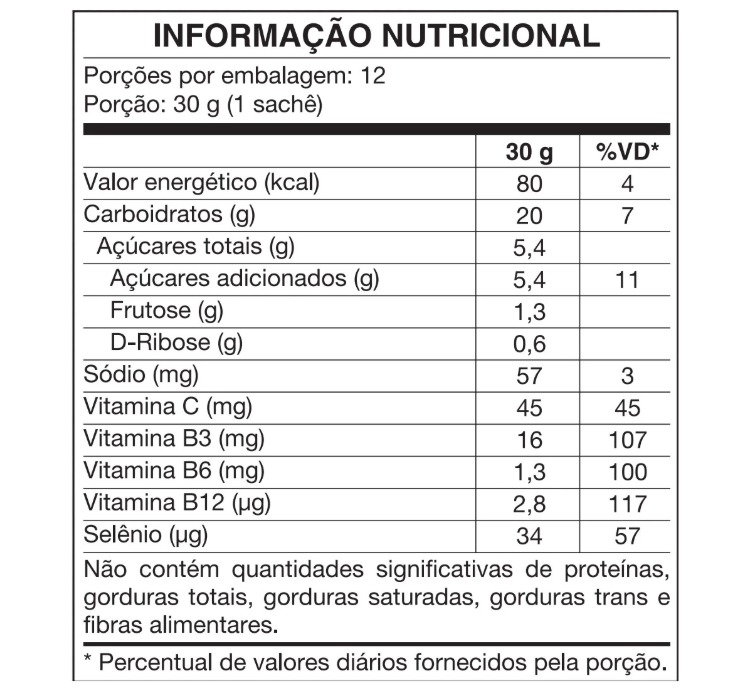 Endurance Energy Gel Sabor Banana 12 Sachês 30g Vitafor - Image 3