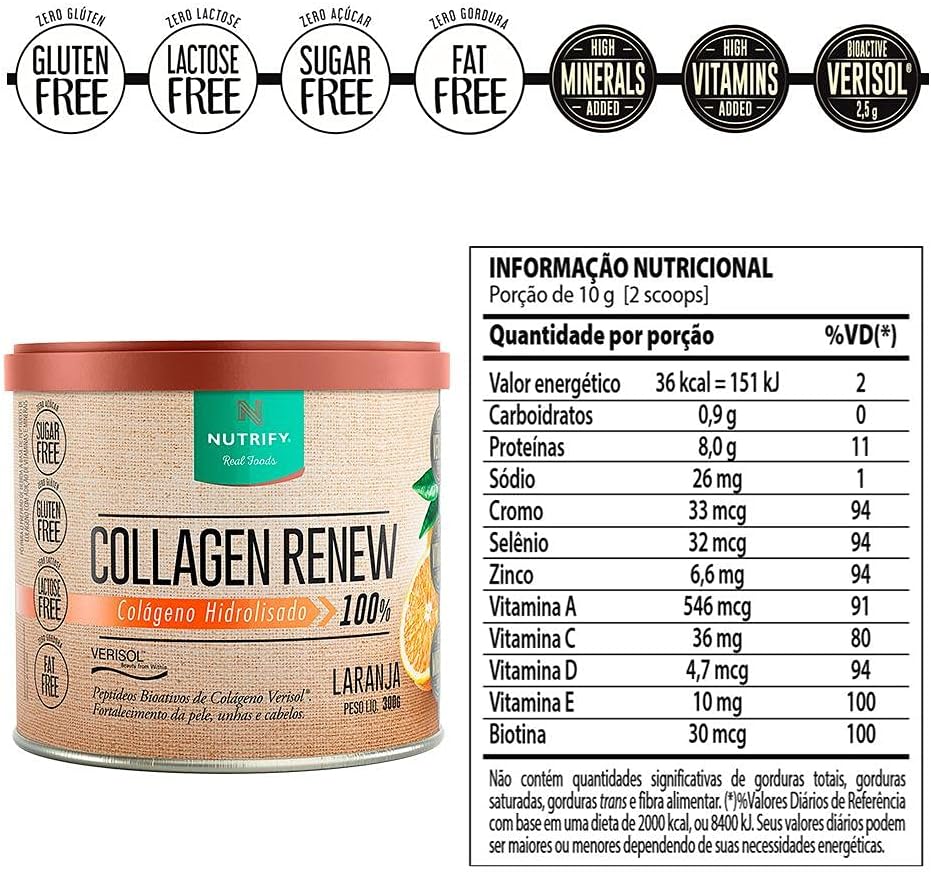 Collagen Renew Sabor Laranja 300g Nutrify - Image 2