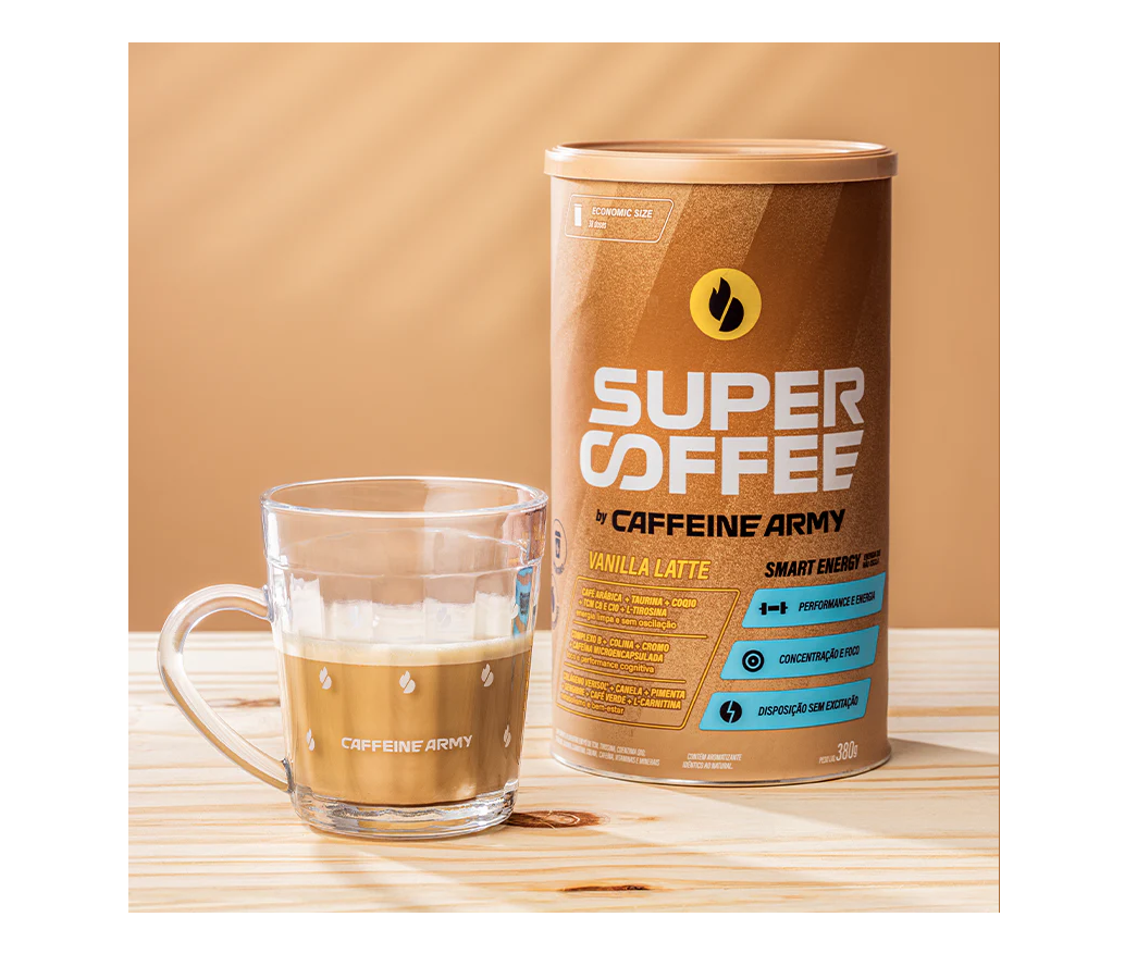 SuperCoffee 3.0 Vanilla Latte 380G+ 2 Sachês (Sabores Diversos) Caffeine Army - Image 4