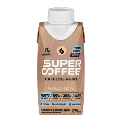 SuperCoffee Vanilla Latte RTD 200ml Caffeine Army