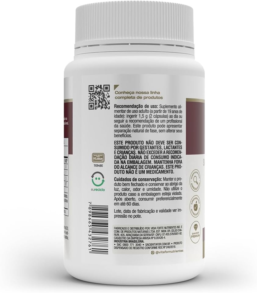 Coenzima Q10 200mg por Porção Com 120 Cápsulas Vitafor - Image 4