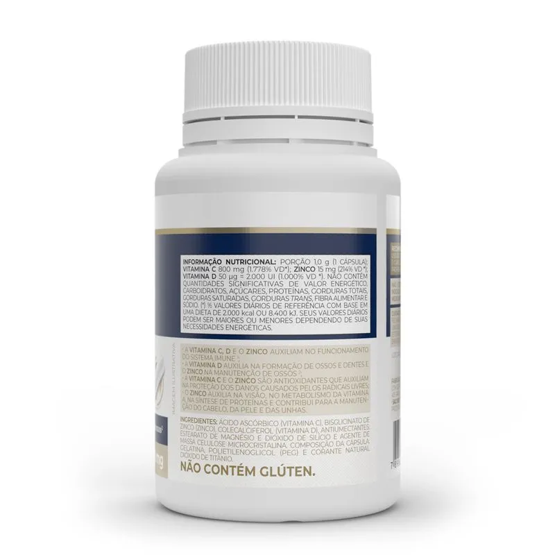 Vita D3 Vit C + Zinco 60 Cáps Vitafor - Image 2