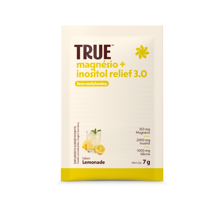 Magnesio+ Inositol Relief 3.0 Lemonade Sem Melatonina 30 Sachês True - Image 2