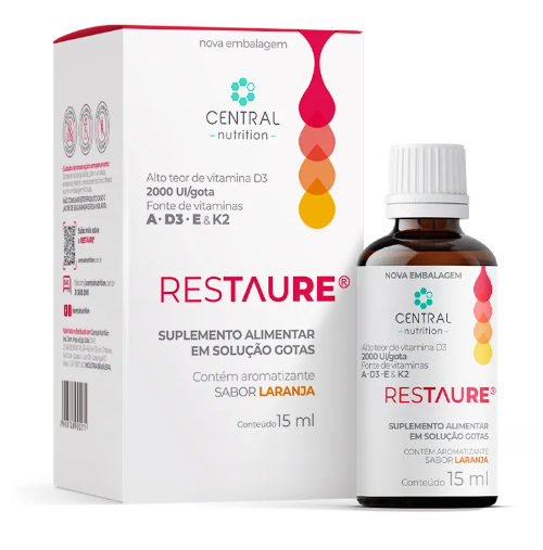 Restaure Sabor Laranja Gotas 15ml Central Nutrition - Image 2