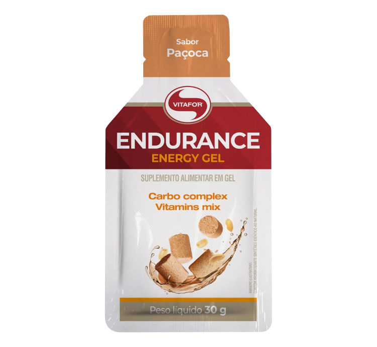 Endurance Energy Gel Sabor Paçoca 12 Sachês 30g Vitafor - Image 4