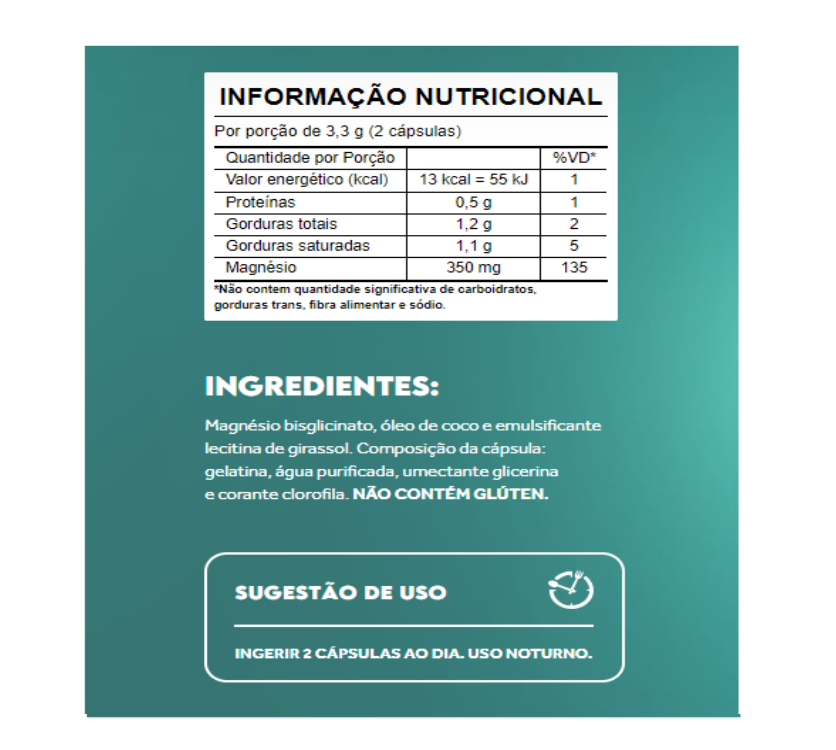 Bio Mag Magnésio Quelato 60 Cápsulas Puravida - Image 2