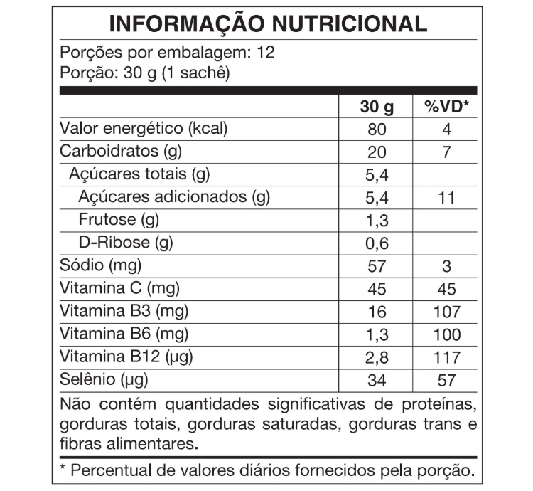 Endurance Energy Gel Sabor Baunilha 12 Sachês 30g - Image 2