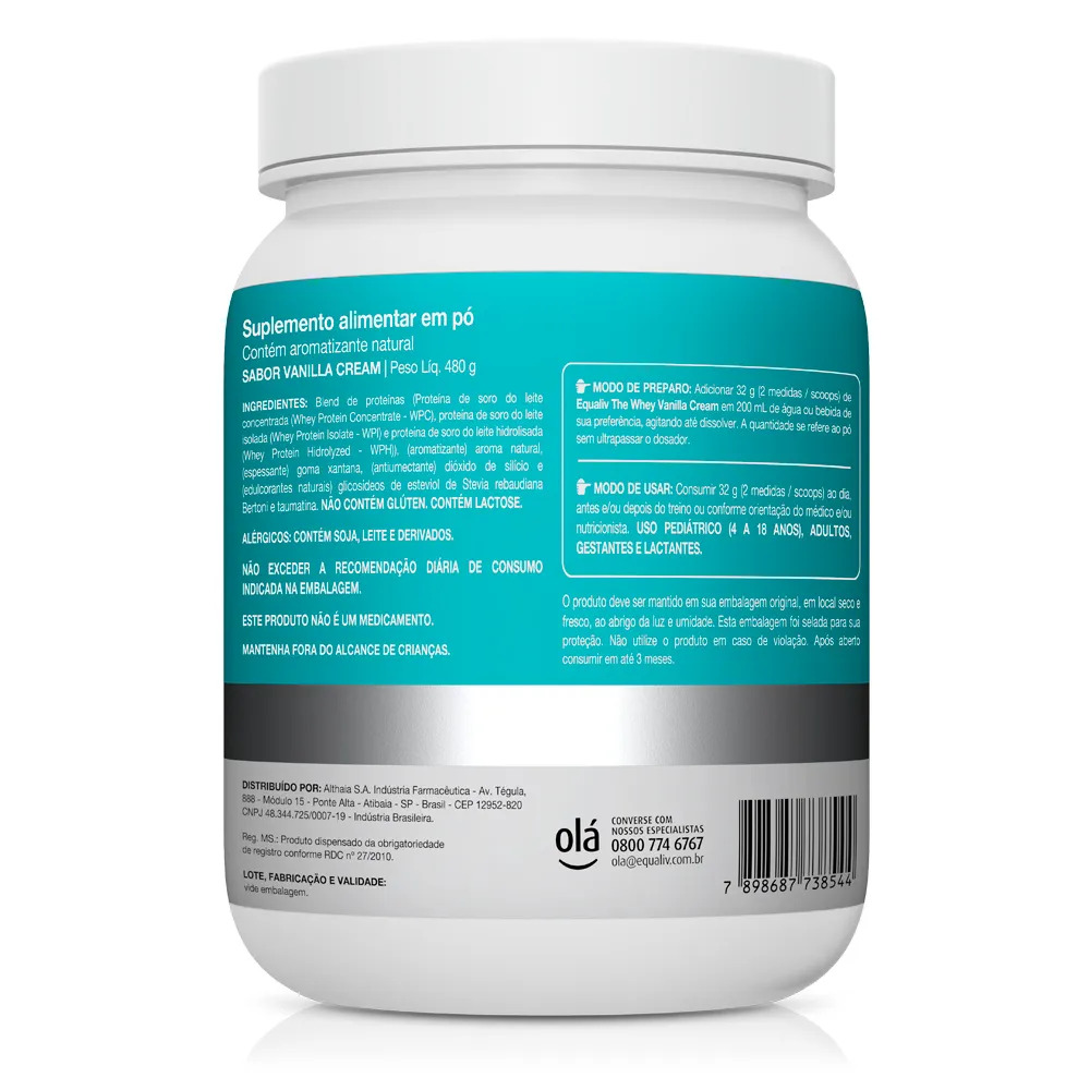 The Whey 3W Vanilla Cream 480g Equaliv - Image 3