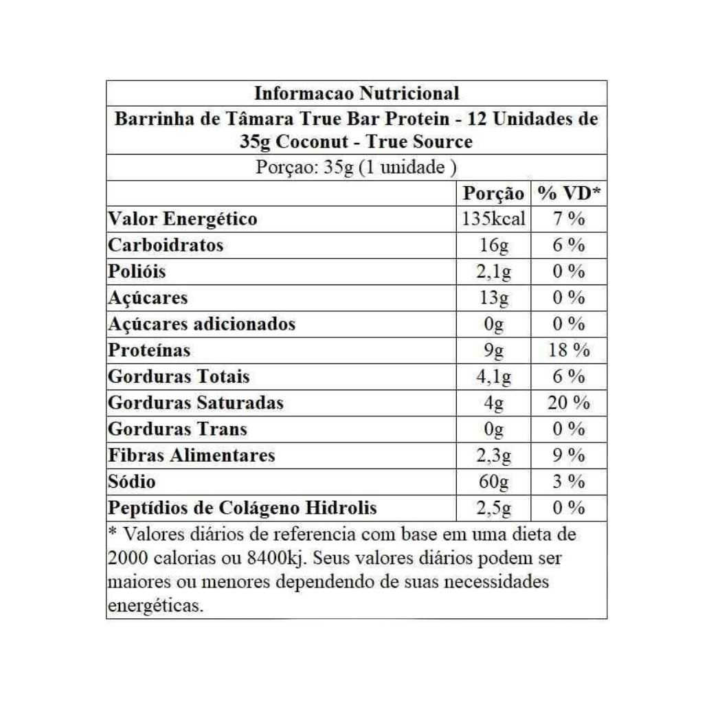 TrueProteinBar Coconut Barra Tamara 12uni - Image 3