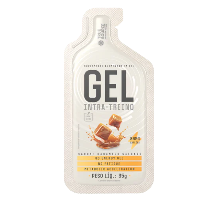 True Source Intra Treino Gel Caramelo Salgado 10 Sachês sem caffeina 35g - Image 2