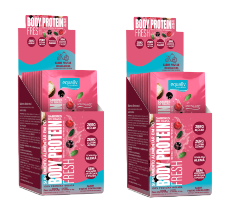 Kit 2 Body Protein Fresh Cupuaçu, Jabuticaba e Acerola 10 Sachês 18g